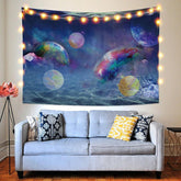 Lofaris Galaxy Mountain Abstract Landscape Family Wall Tapestry
